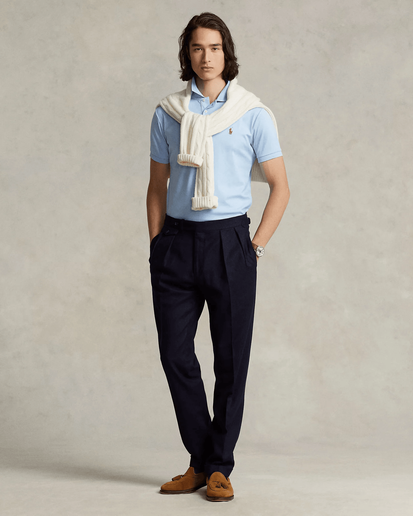Polera Algodón suave Azul claro