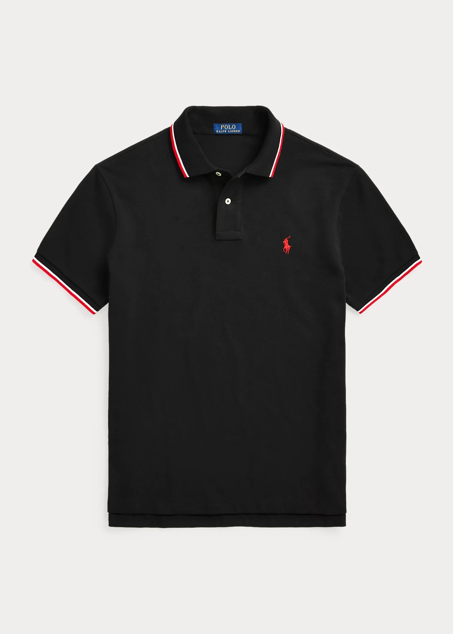 Polera piqué color negro