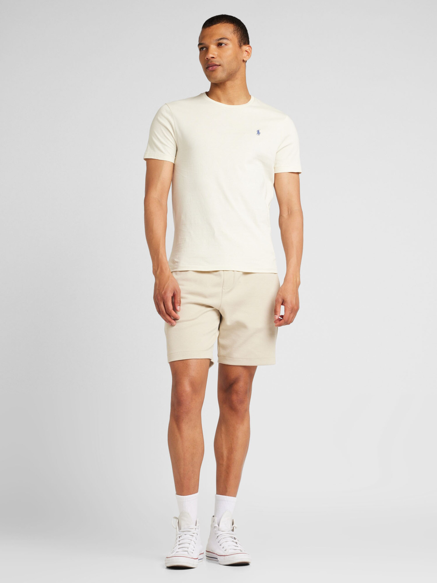 Camiseta de punto Classic Fit Crema
