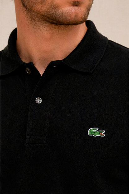 Polo de piqué clásico negro