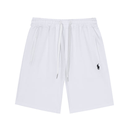 Pantalones cortos deportivos de lujo RL de algodón y lino puro