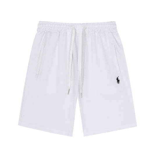 Pantalones cortos deportivos de lujo RL de algodón y lino puro