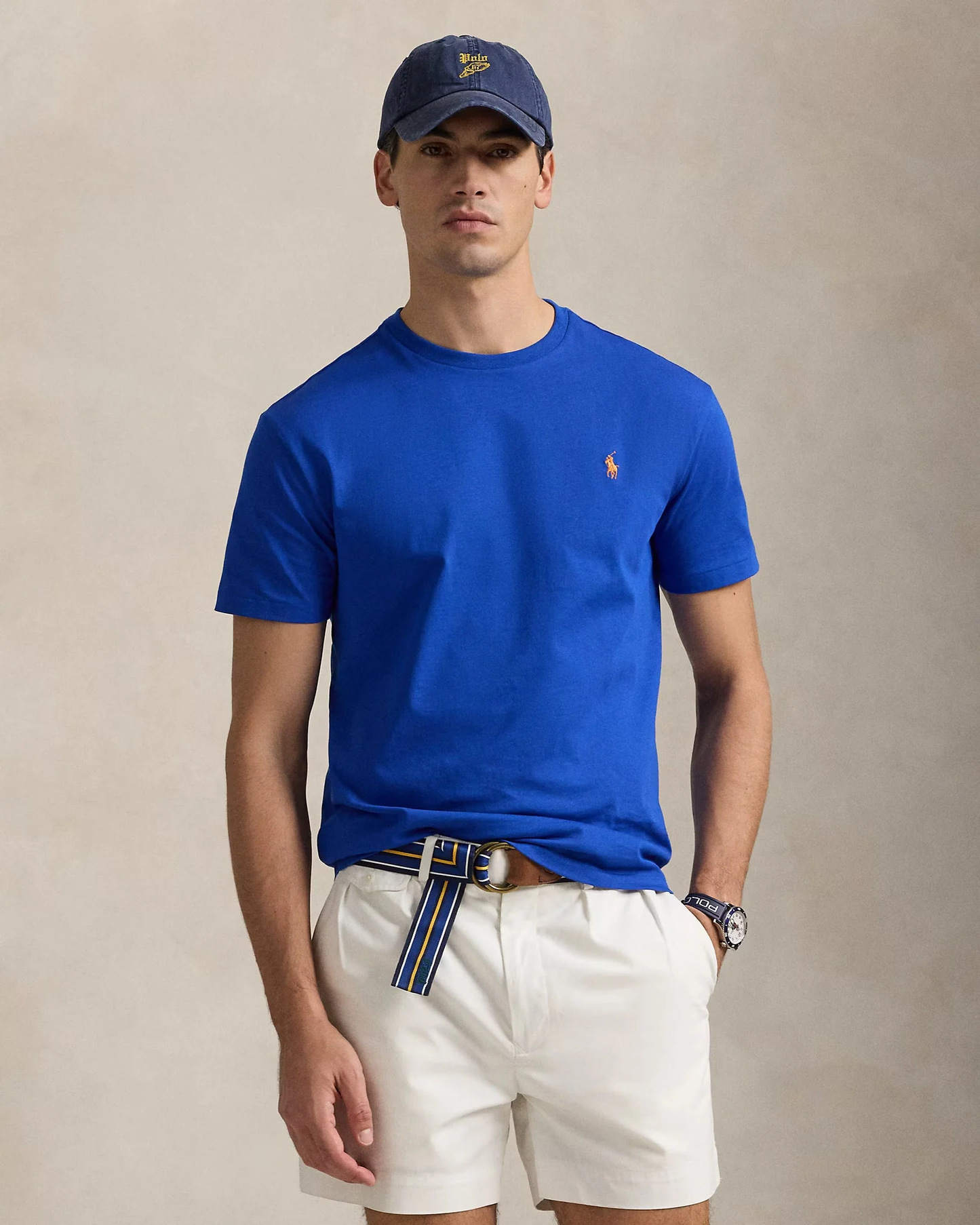 Camiseta de punto Classic Fit Azul zafiro