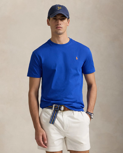 Camiseta de punto Classic Fit Azul zafiro