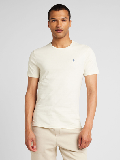 Camiseta de punto Classic Fit Crema