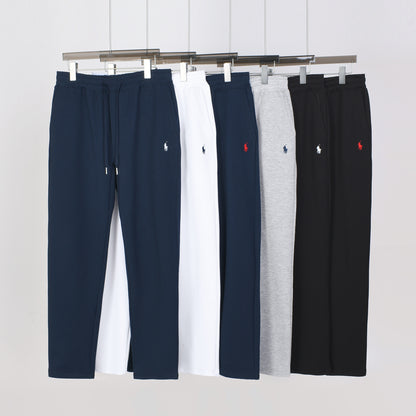 Pantalones deportivos de lujo RL de algodón puro y lino.