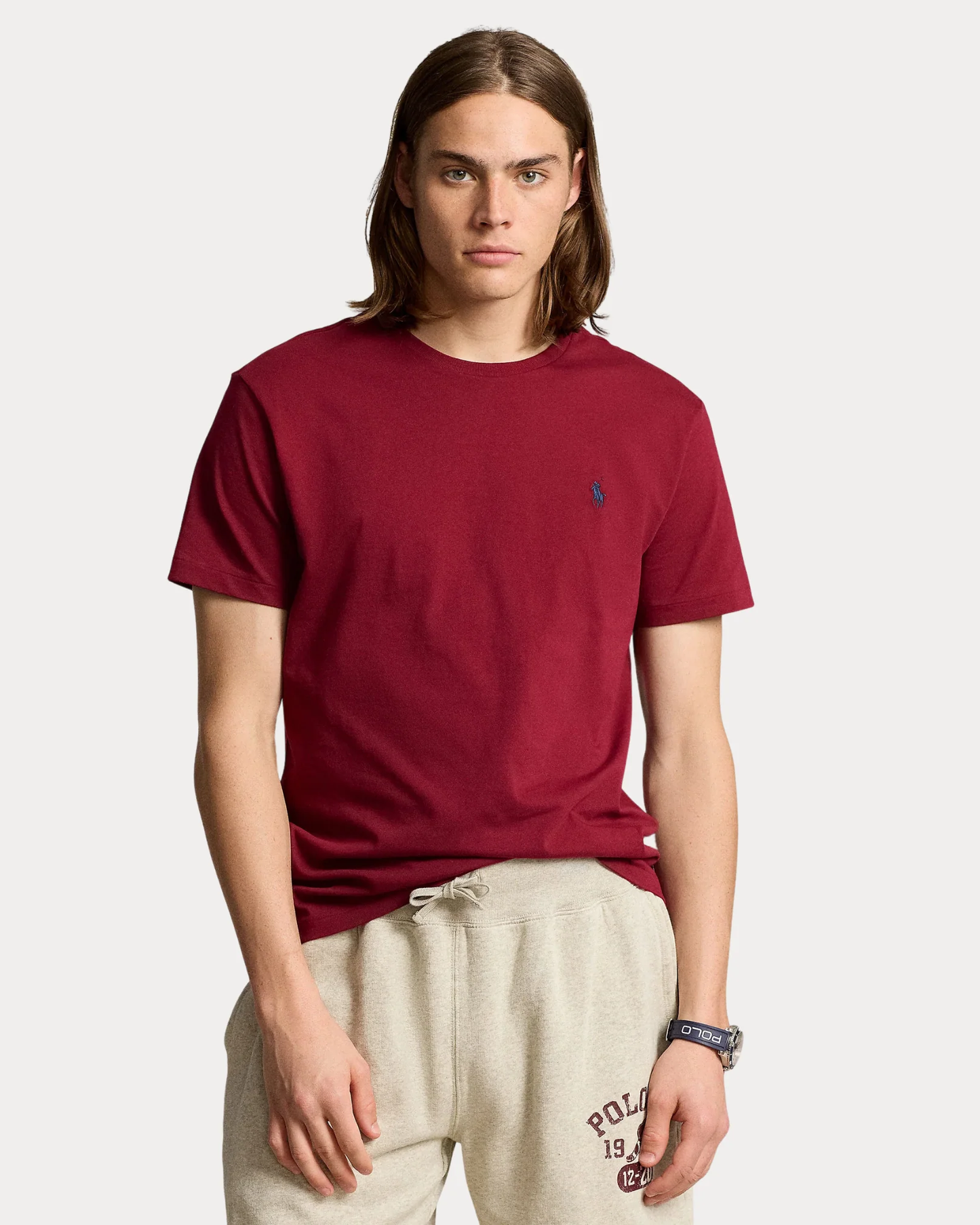 Camiseta de punto Classic Fit Burdeo