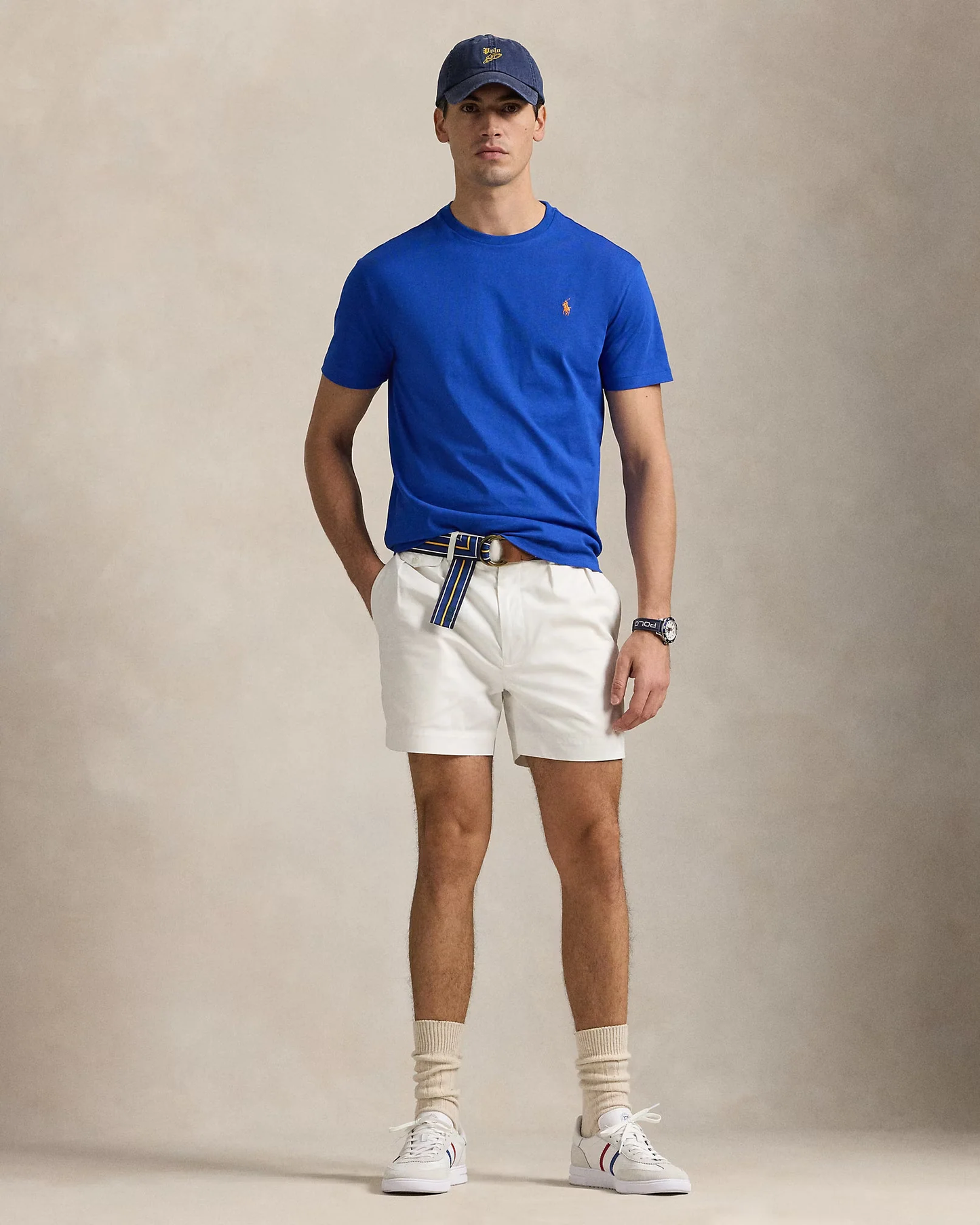 Camiseta de punto Classic Fit Azul zafiro