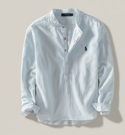 Camisa Henley de lino Classic Fit