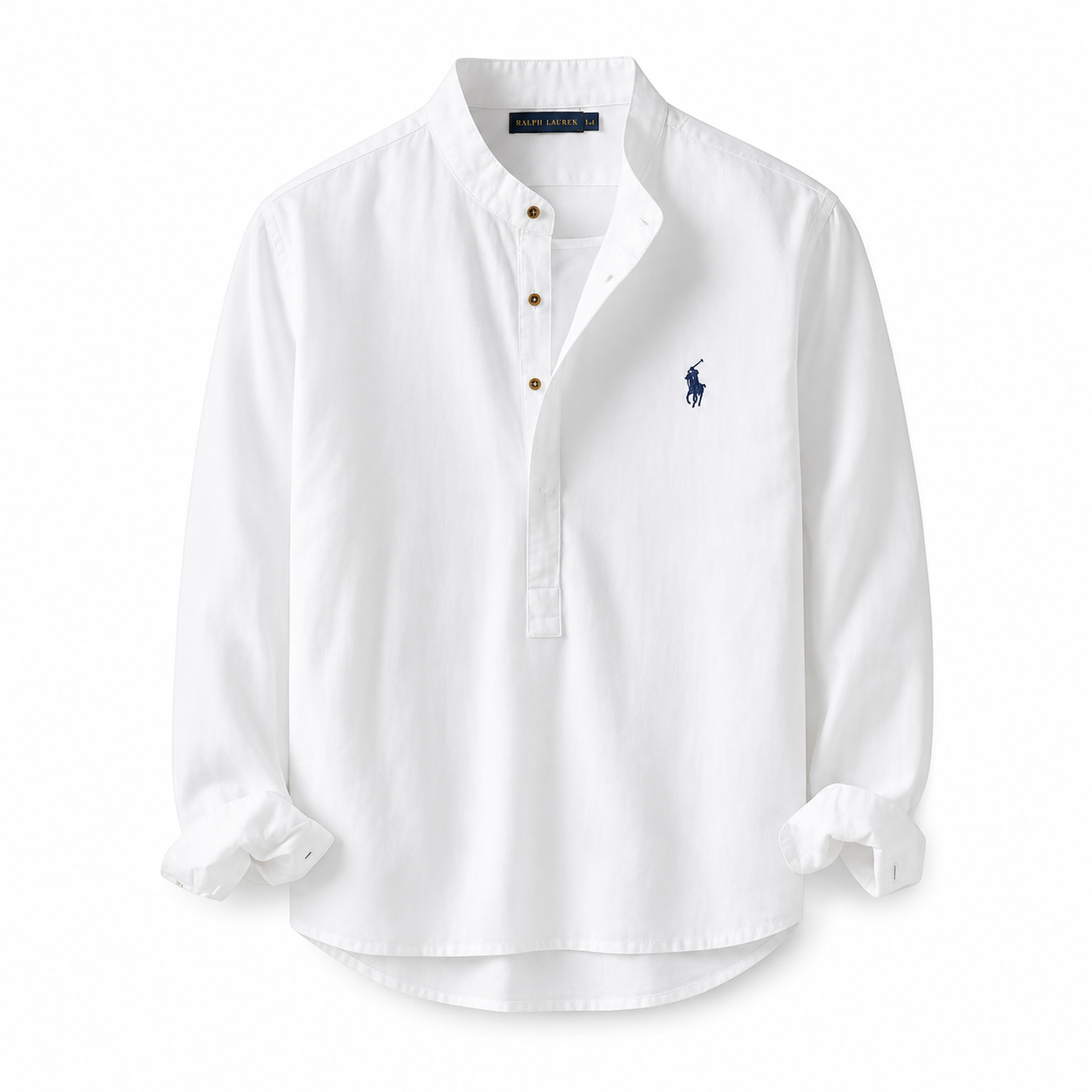 Camisa Henley de lino Classic Fit