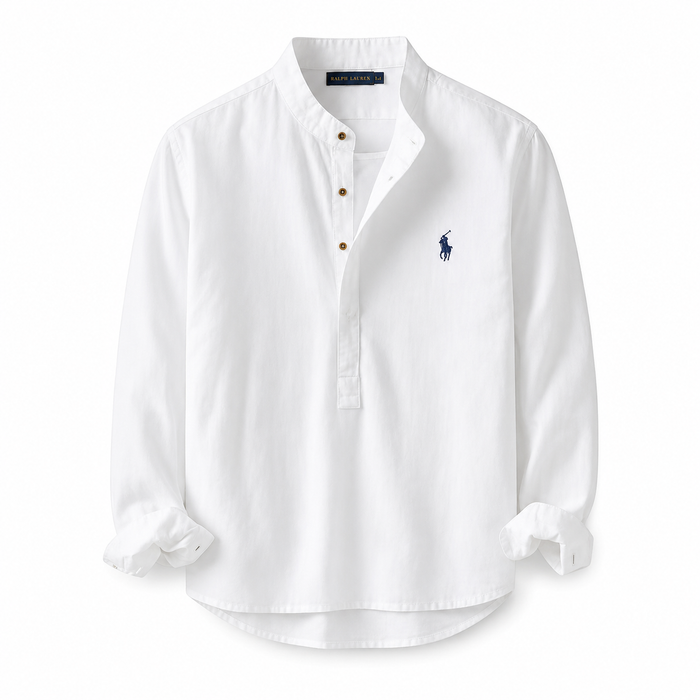 Camisa Henley de lino Classic Fit