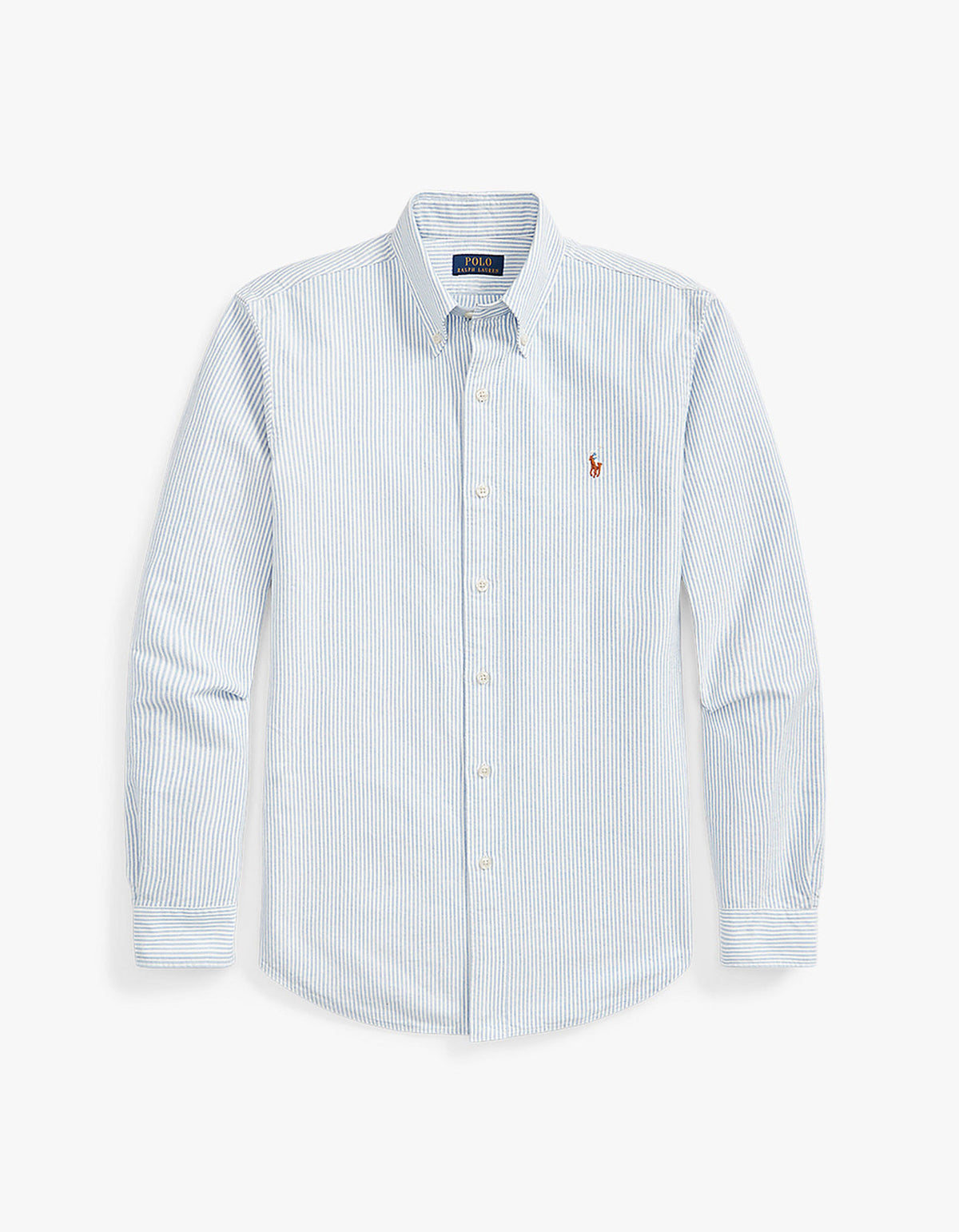 Camisa Oxford a rayas azul y blanco