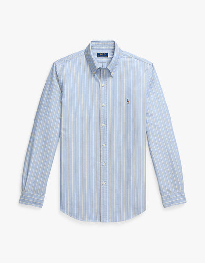 Camisa Oxford a rayas azul multicolor
