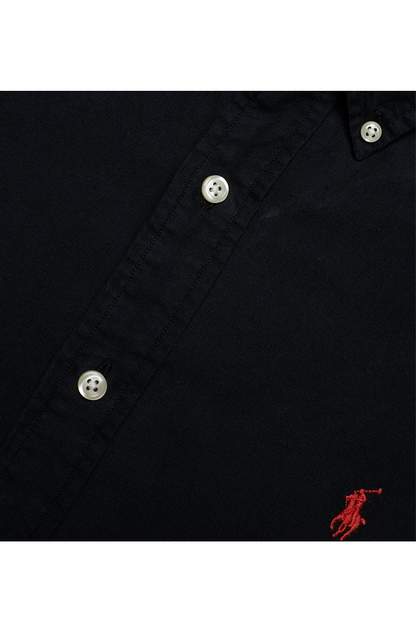 Camisa Oxford corte regular negra