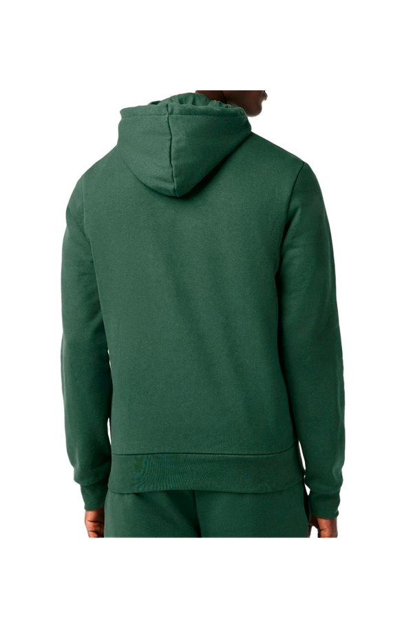 Polerón con capucha de algodón orgánico verde pasto