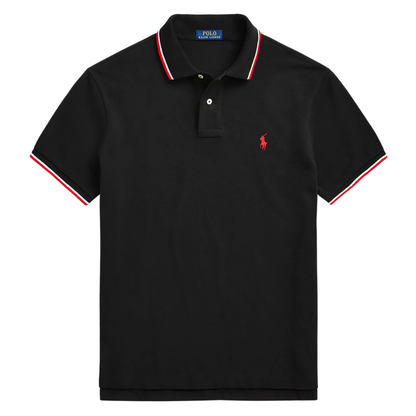 Polera piqué color negro