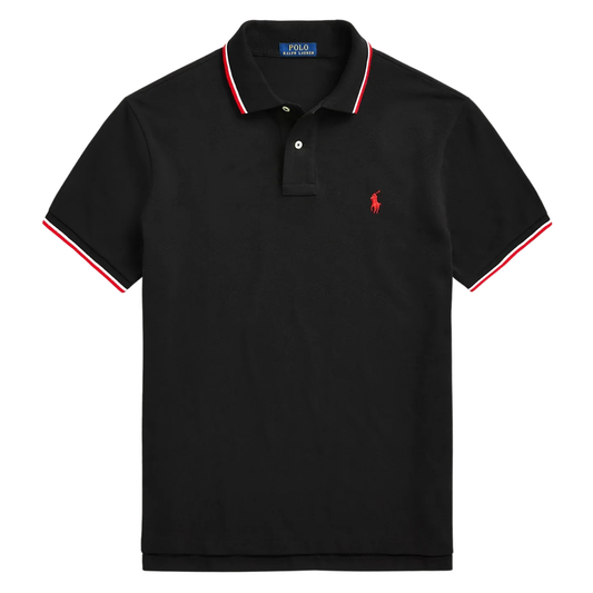 Polera piqué color negro