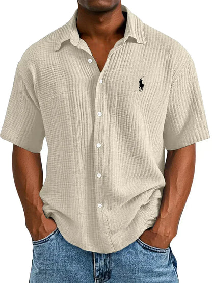 Camisa manga corta Oxford