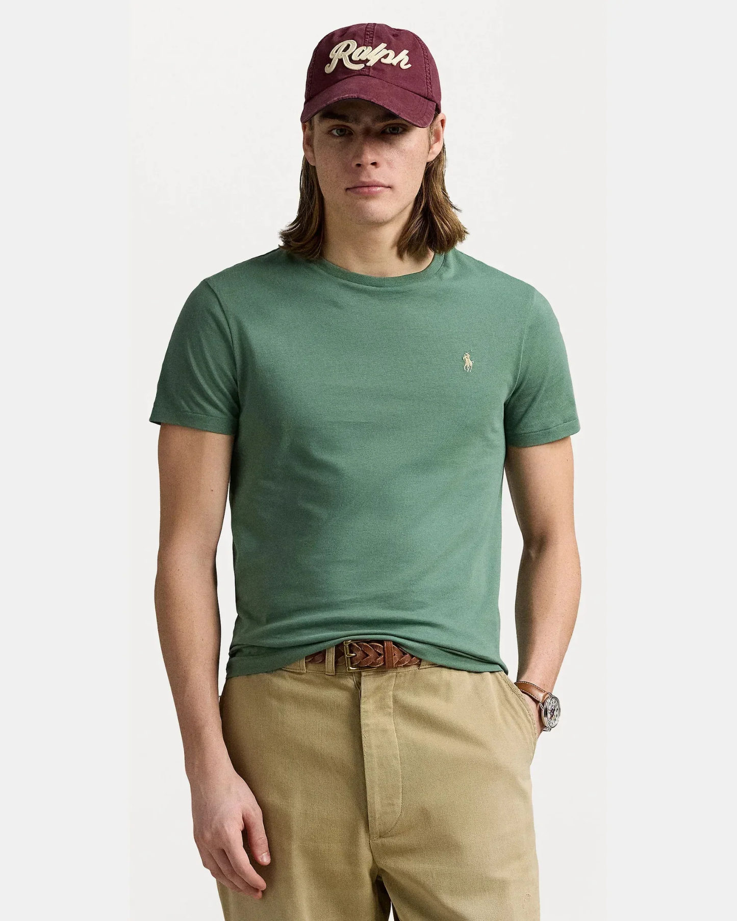 Camiseta de punto Classic Fit Verde