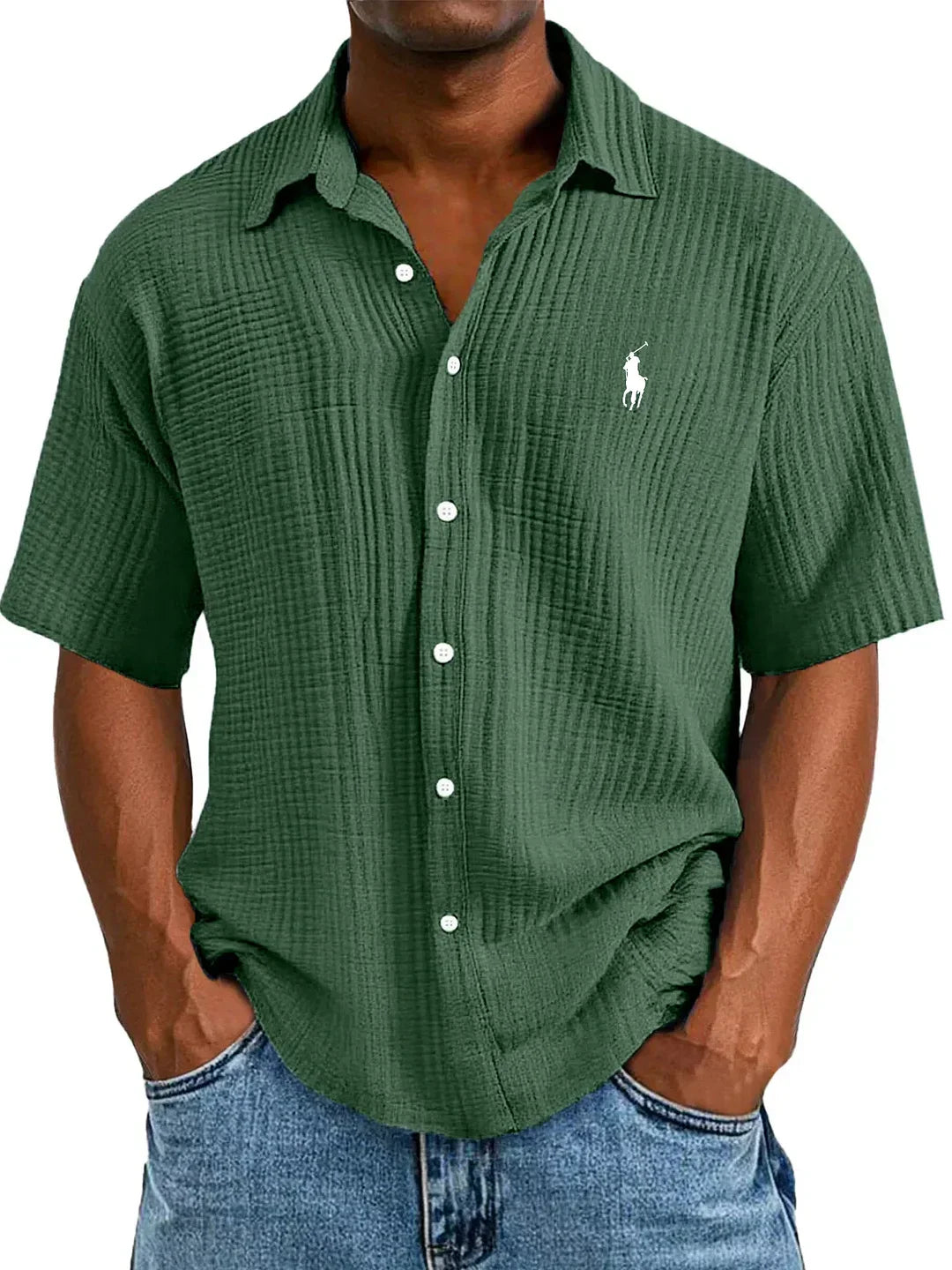 Camisa manga corta Oxford