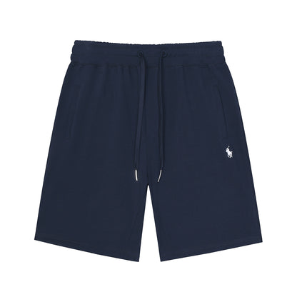 Pantalones cortos deportivos de lujo RL de algodón y lino puro