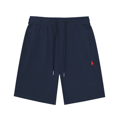 Pantalones cortos deportivos de lujo RL de algodón y lino puro