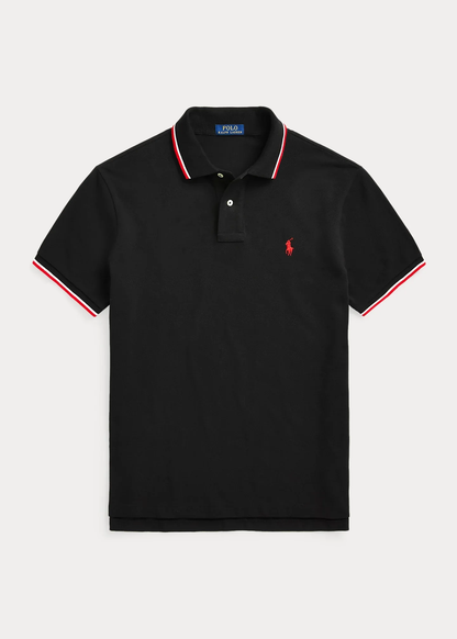 Polera piqué color negro