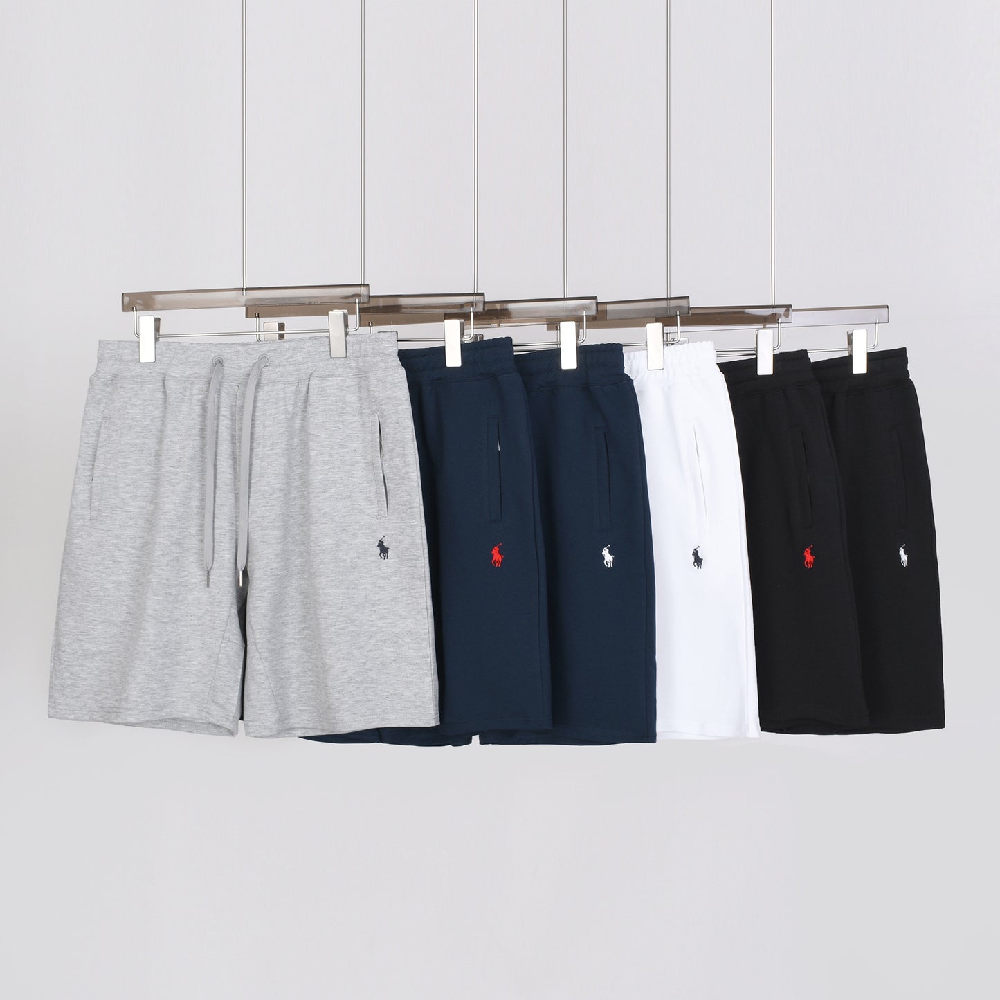Pantalones cortos deportivos de lujo RL de algodón y lino puro
