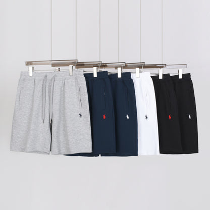 Pantalones cortos deportivos de lujo RL de algodón y lino puro