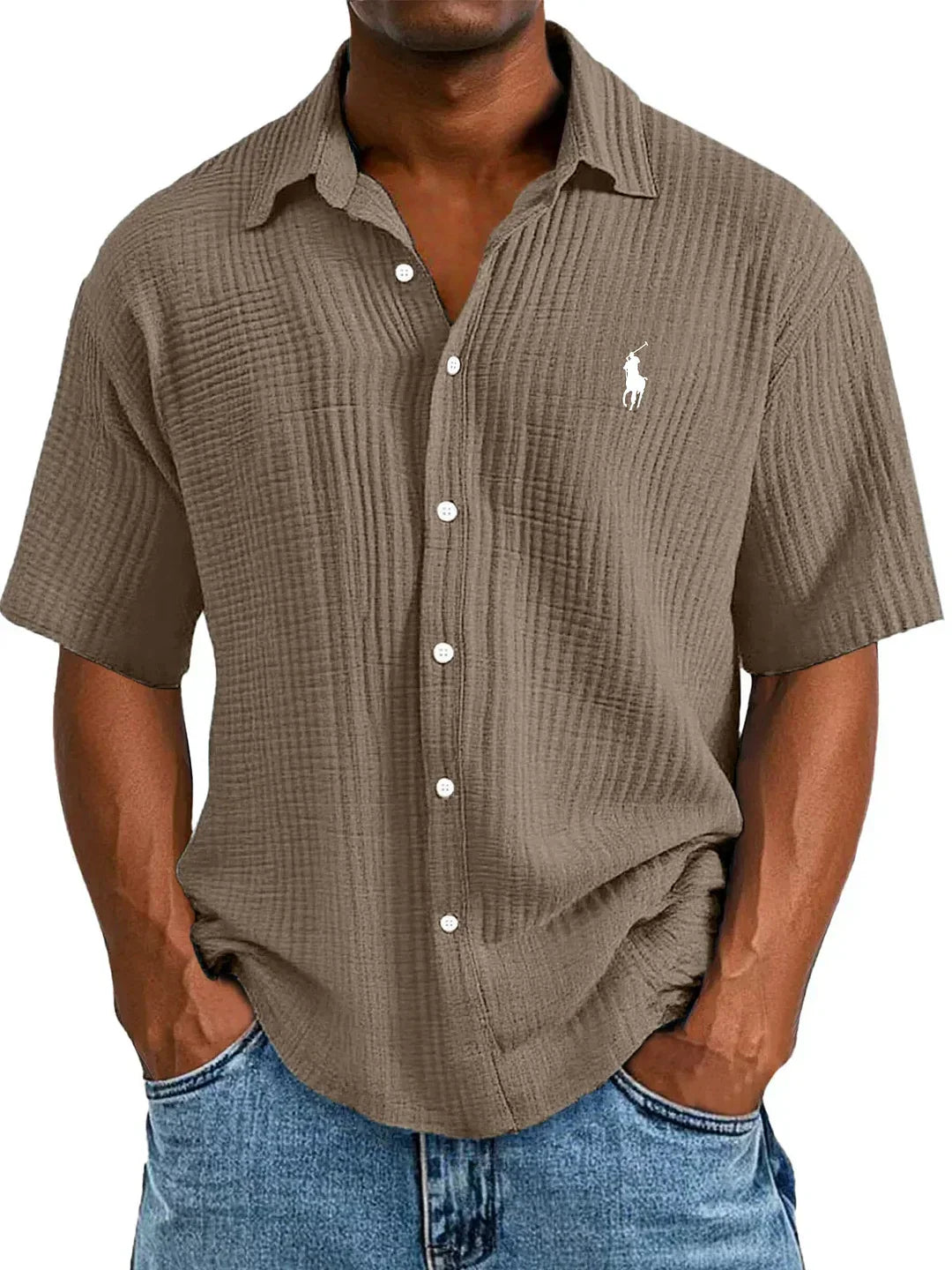 Camisa manga corta Oxford