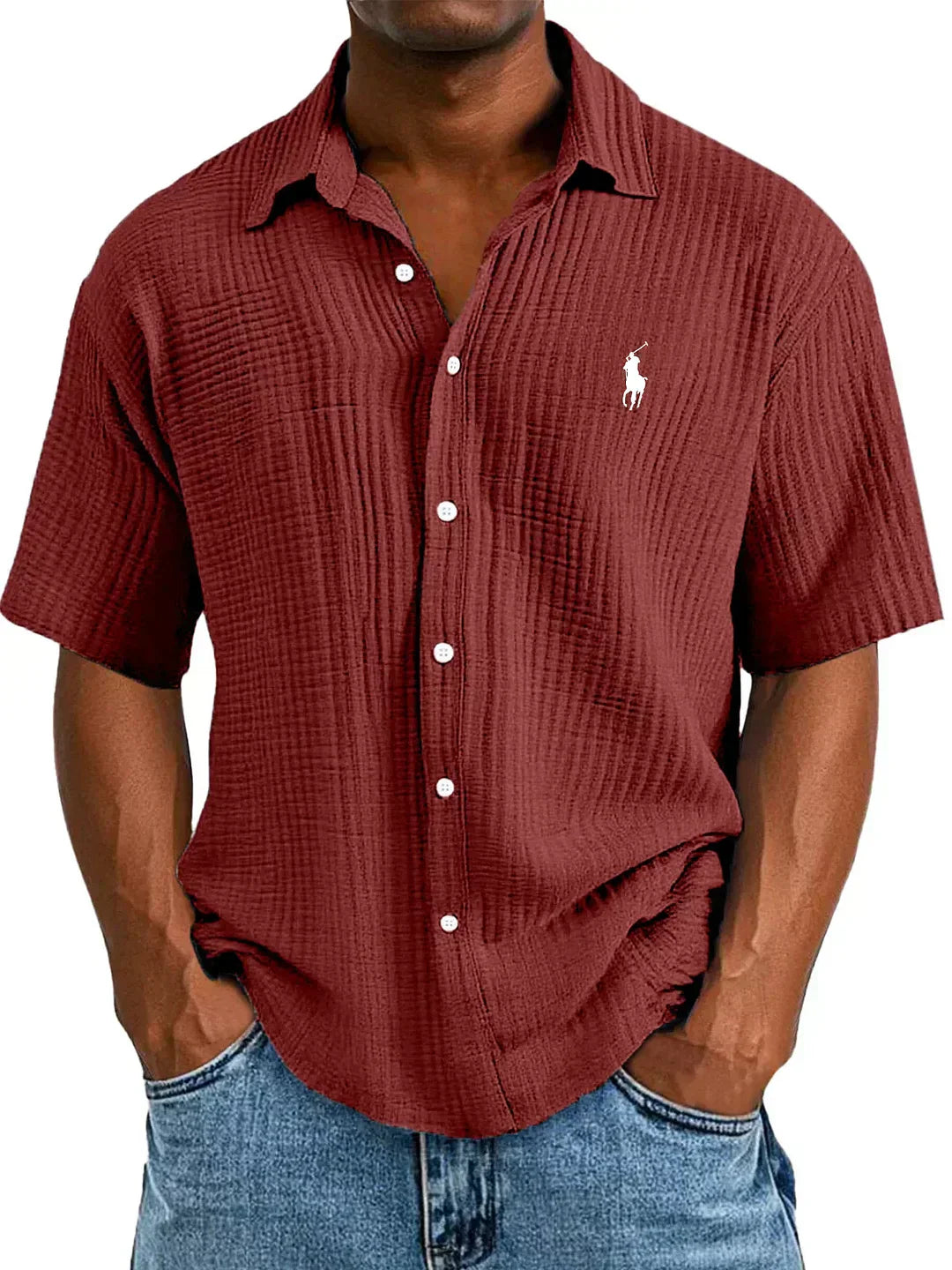 Camisa manga corta Oxford