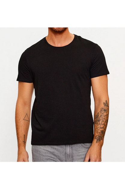Poleras cuello redondo pack de 3 negras