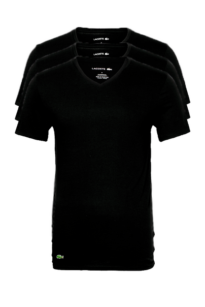 Poleras cuello en V pack de 3 negras