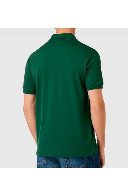Polo de piqué clásico verde oscuro