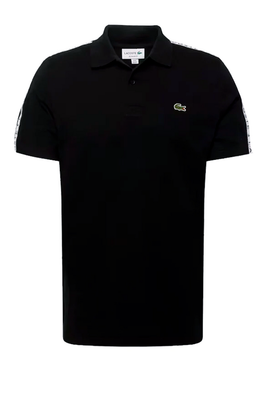 Polo deportivo con franja negro