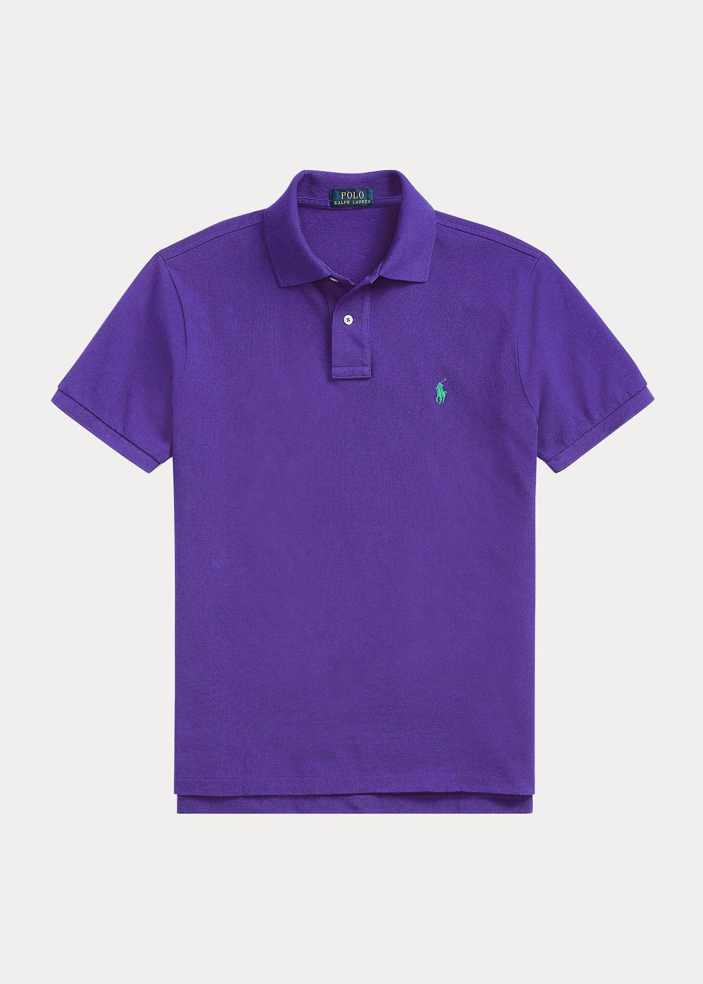 Polera Polo piqué morado