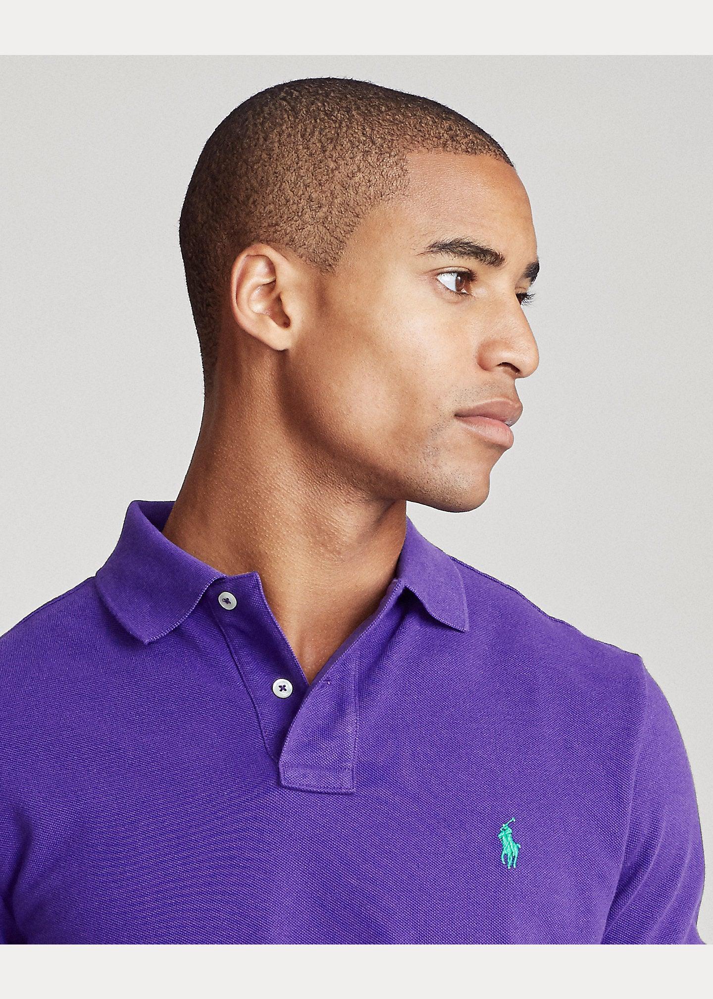 Polera Polo piqué morado