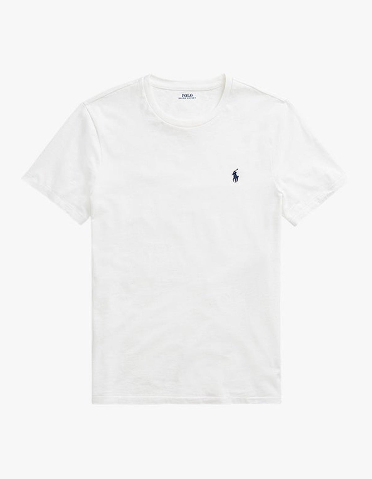 Polera cuello redondo corte slim blanca