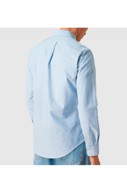 Camisa Oxford corte regular celeste