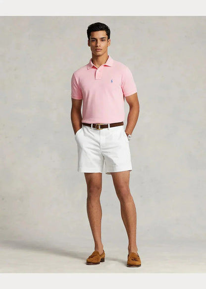 Polera Polo piqué rosa caramelo