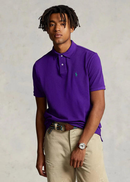 Polera Polo piqué morado