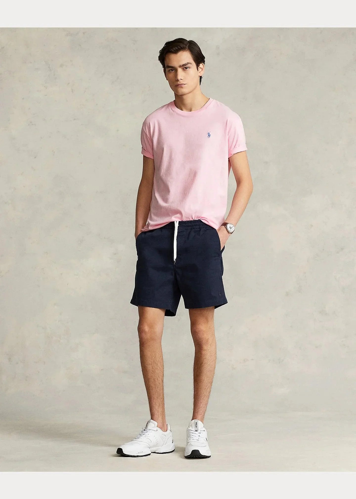 Camiseta de punto Classic Fit Rosa